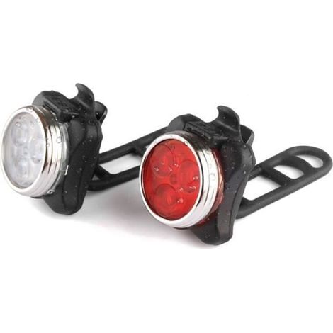 Bicyclette WINOMO - Levier éclairage avant et arrière - Batterie lithium 650mAh - 4 modes lumière