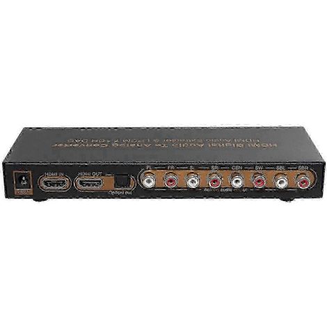 Convertisseur audio 7.1 canaux compatible LPCM, distributeur audio compatible, sortie optique, connecteur JLPT. (1/5)