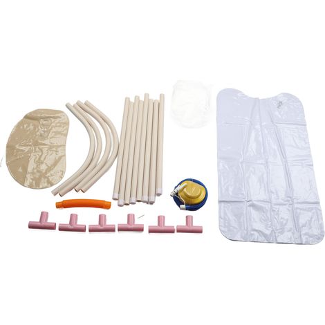 Ensemble baignoire pliable, baignoire portable, adaptée au bain et à la douche, pour une utilisation à domicile, avec coussins, dossier, sac de bain et couverture chauffante. (1/5)
