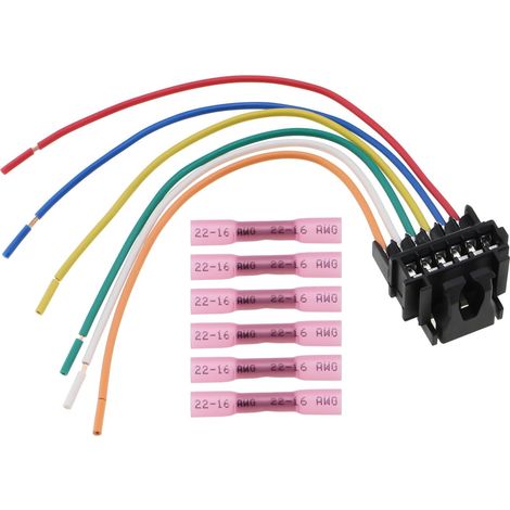 1 Jeu de Connecteurs de Feu Arrière à 6 Broches Kit de Prise de Connecteur de Faisceau de Câblage à 6 Broches VWA4341969 11-A831S 110231WP2 Compatible avec Renault (1/5)
