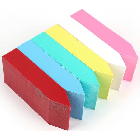 600 étiquettes pour plantes de 10,16 cm, 6 couleurs, en plastique imperméable. Étiquettes pour plantes, pots de fleurs et tuteurs. (1/5)