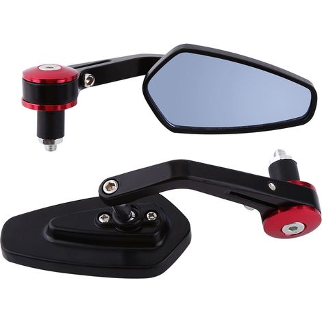1 Paire De Rétroviseurs moto Latéraux Miroirs Universels En Aluminium Pour Moto 7/8 Inch Rétroviseurs Latéraux Accessoires (Rouge) (1/5)