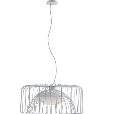 Fan Europe COUGAR LED-Drahtrahmen-Pendel-Deckenleuchte Weiß 1920lm 4000K 50x26cm (1/2)