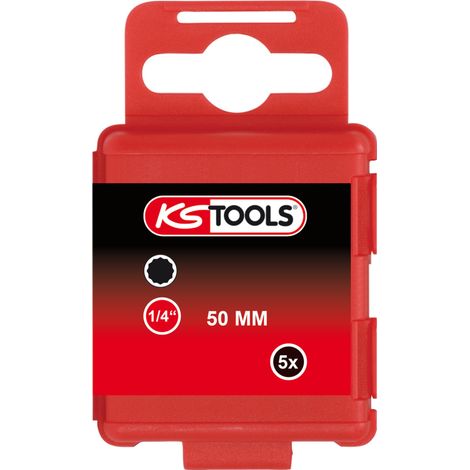 KS-Tools 911.2708 1/4" Bit XZN,50mm,M5,5er Pack" (1/3)