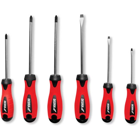 Juego de destornilladores Dedra 06a093 acero CrV puntas magnéticas
