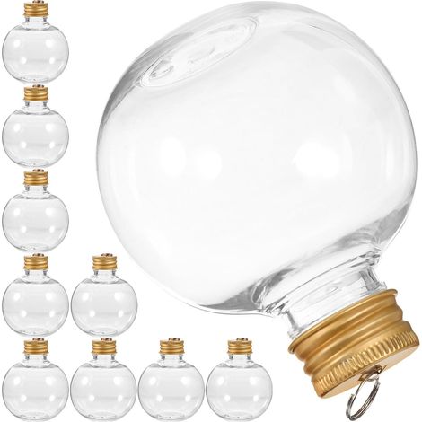 PET Bouteille Boule Transparente Couvercle 150ml 10 Pièces (1/5)