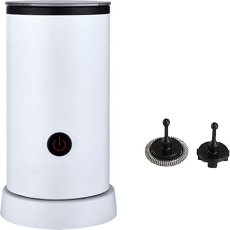 Ahlsen Espumador de leche eléctrico, Espumador de leche automático, Espumador frío y caliente 4 en 1 - Calentador de leche de 8,4 oz/130 ml, para café con leche, capuchino, macchiato con raspador de s (1/2)