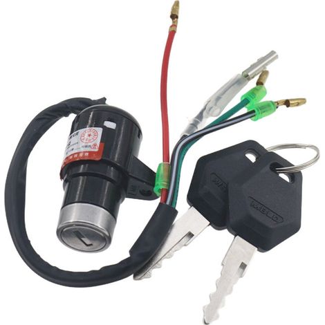 Pièces détachées pour motos : verrou de contact Jialing CD/JH70, antivol de direction assistée, cylindre de verrouillage en plastique, contacteur d’allumage
