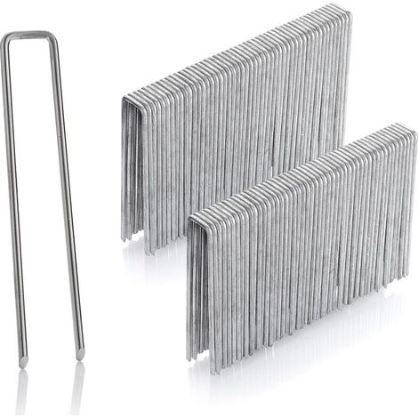 Set of 100 fixing posts made of steel 3 mm, 150 mm long, 40 mm wide (1/5)