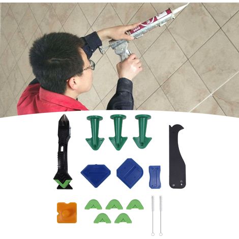 Buse à joint, outil pour enlever le mastic silicone, grattoir métallique, grattoir en plastique, outil de finition pour joint (1/5)