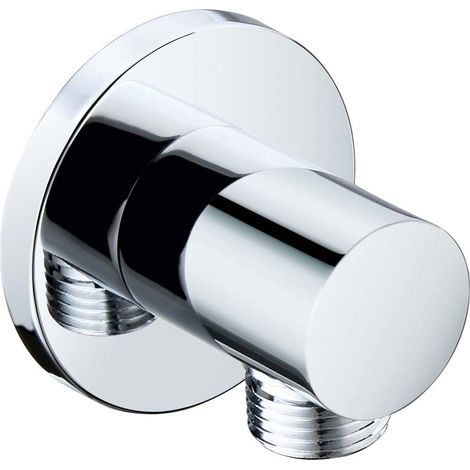 Stilform Wandanschlussbogen Rund Massiv Chrom oder Schwarz Matt:Chrom (1/2)