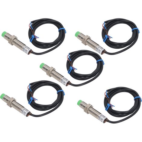 M18x1 Näherungsschalter, 2-Draht-Induktionssensor (normalerweise geschlossen), 90–250 V AC, 5er-Packung für berührungslose Messung (1/5)