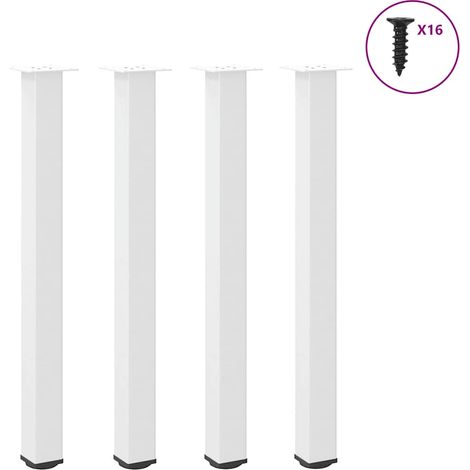 Bartischbeine 4 Stk. Weiß 100-102 cm Stahl