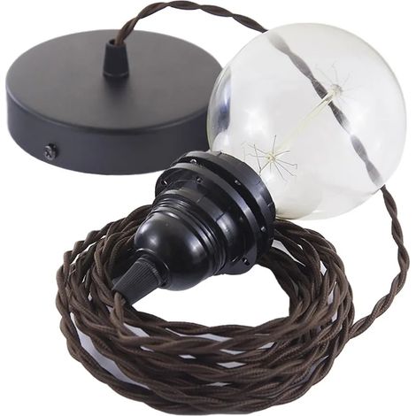 Lámpara colgante creative-cables tm13 cable textil cobre 50 cm (1/3)