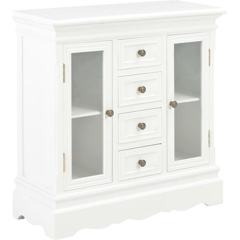 Aparador blanco mueble consola mueble de almacenaje 70 cm madera maciza de pino 4402057