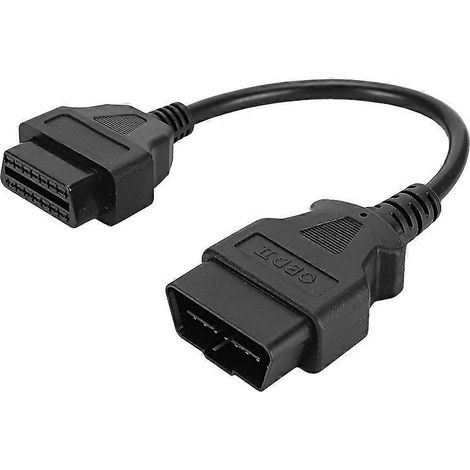 Câble d'extension OBD 16 broches de 0,3 m / 0,98 pi, adaptateur de diagnostic mâle-femelle