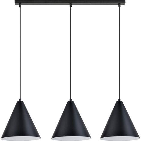 Lampada a Sospensione Rebel, Acciaio verniciato a polvere, Nero, Bianco, 93x100x24 cm (1/4)
