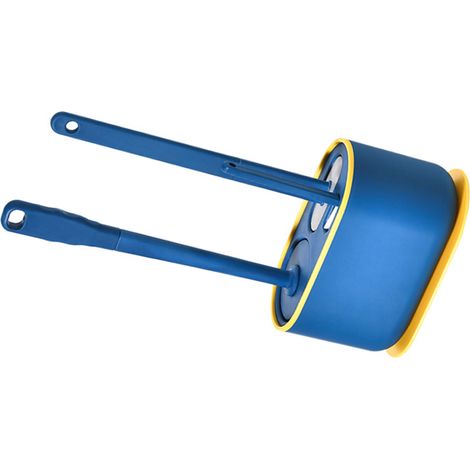 Lot Brosse WC avec Support Mural pour Toilettes, Manche Long Anti-Goutte, Nettoyage Facile des Coins, Bleu, Set Complet (1/5)