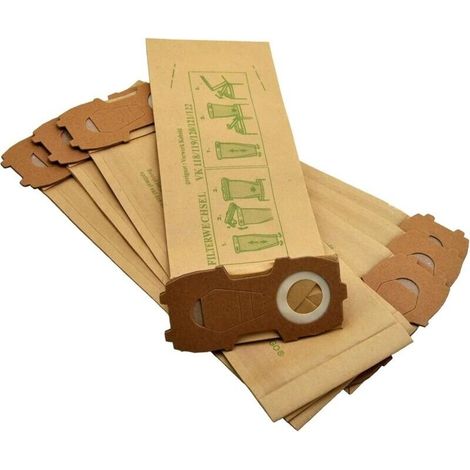 Lotto di 8 sacchetti per aspirapolvere compatibili con Vorwerk Kobold 118 119 120 121 122, con setole ultra resistenti (4 mm) (1/4)
