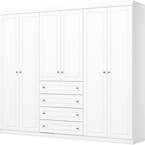 ARMARIO VESTIDOR 6 PUERTAS TILIUM - Blanco