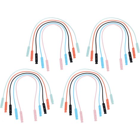 4 ensembles par paquet : sangles de masque souples, sangles extensibles, boucles de sangle de contrôle et sangles de masque extensibles. (1/5)