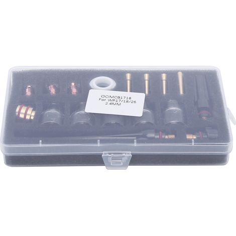 Kit d'accessoires pour torche de soudage, buse à godet en verre, consommables de soudage pour WP-17/18/26