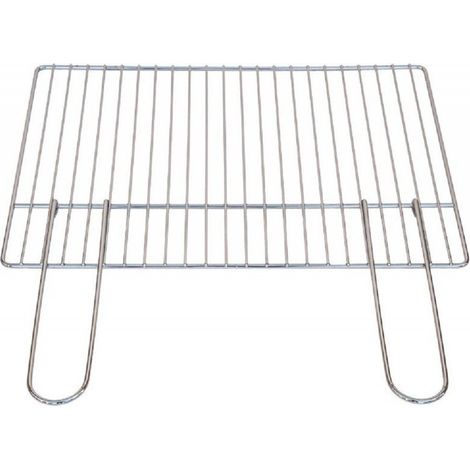 GRIGLIA BARBECUE IN TONDINO CON MANICI RICHIUDIBILI ACCIAIO CROMATO 56X40 CM