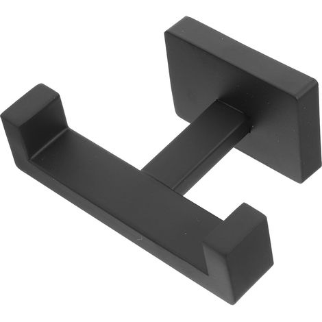 Gancho de Puerta Acero Inoxidable Negro Double (1/5)