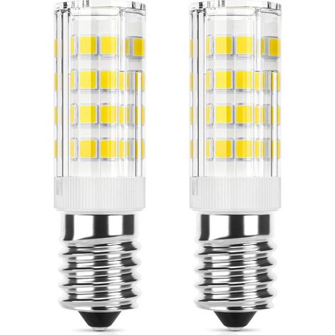 Lampadina LED E14 da 5W (equivalente a una lampadina alogena da 50W), 300lm, luce bianca diurna (6000K), attacco in ceramica E14, vite Edison piccola, non dimmerabile per illuminazione domestica, conf (1/5)