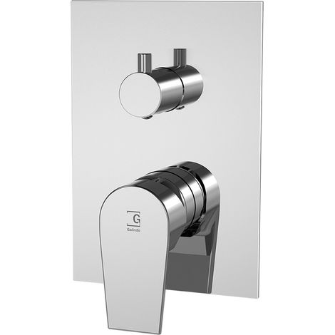 galindo aroha 4607200 grifo ducha monomando empotrable 3 vías cromo sin accesorios de ducha (1/2)