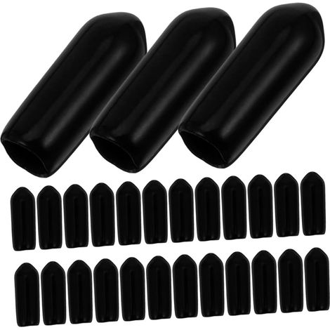 Tapones de Tornillos Goma Negra 5mm para Ganchos Tableros (1/5)