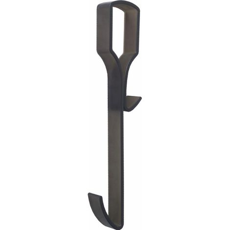 Pika' 1 appendino per box doccia boa satinato nero 30 centimetri accessorio bagno