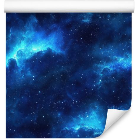 Papier peint aquarelle galaxie bleu marine, fond bleu 50x1000 cm (1/5)