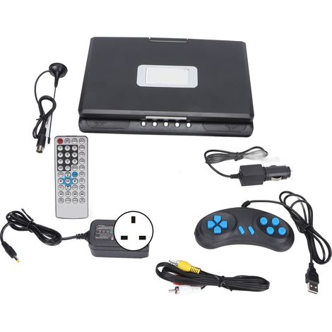 Lecteur DVD Portable HD 270° pivotant avec télécommande USB, adaptateur 110-240V LMD-998 prise Royaume-Uni (1/5)