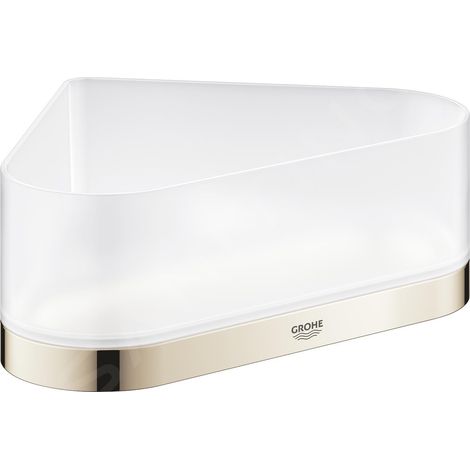 Étagère d'angle pour douche Selection 41038 avec support en nickel (1/4)