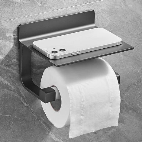 Toilet paper holder Toilet paper holder Wall-mounted toilet paper holder, gray metal (1/5)