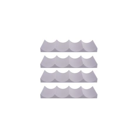 Présentoir à bouteilles de vin de comptoir en plastique, tapis de présentation, étagère de rangement empilable facile pour la cuisine, gris foncé (1/5)