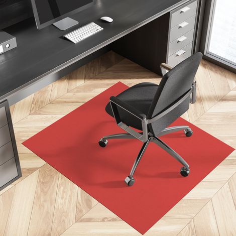 Tapis de protection des sols avec bord biseauté Kleopatra Rouge Rond 60 cm (1/5)