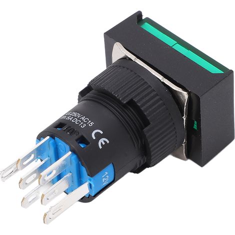 Interrupteur à bouton-poussoir momentané, facile à utiliser et sûr, pour moteurs et appareils électroménagers (12 V CC/CA). (1/5)