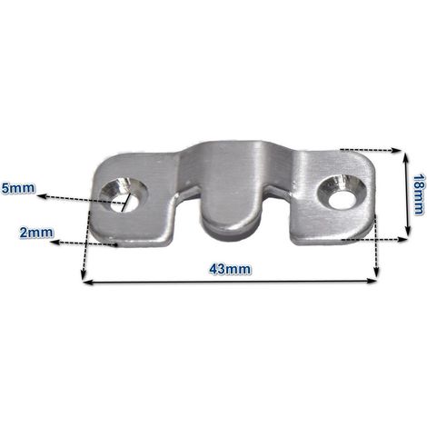 Möbelverbinder Bilderbügel Interlock Halterungen Robuster Edelstahl 43 mm (1/5)