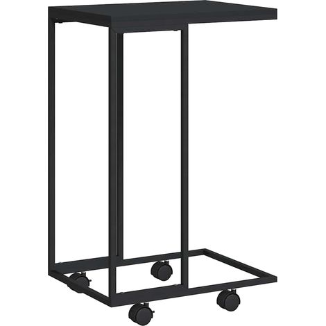 Maison Exclusive - Tavolino con Ruote Nero 40x30x63,5cm in Legno Ingegnerizzato