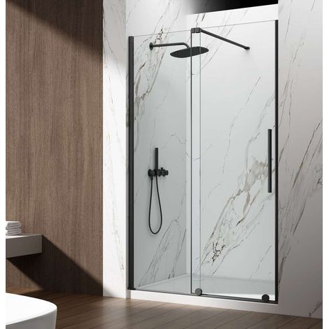 Gelco Spirit - Porte per doccia da 100 cm, vetro trasparente/nero GI1010B (1/5)