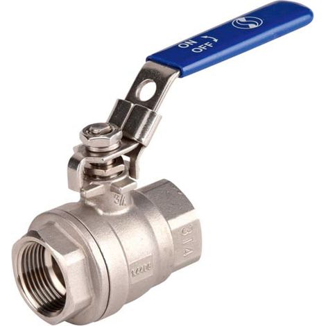 Sferaco – Vanne à sphère inox femelle/femelle 1/2" (15/21) – Pression nominale 63 bars – Passage intégral – Série 7151