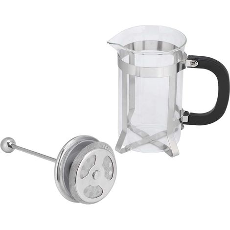 Kaffeekanne mit Glaskörper, hitzebeständig, mit Pressfilter, für den Hausgebrauch, 600 ml (1/5)