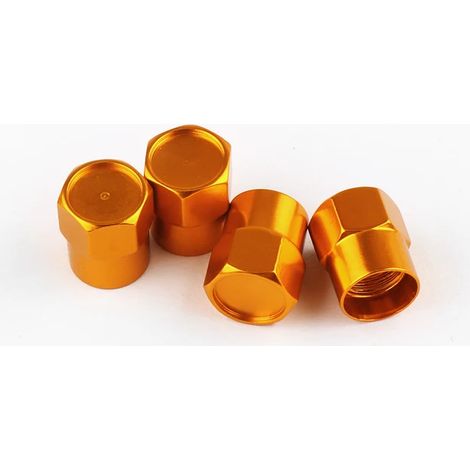 (Pour RS or) 4 bouchons de valve de pneu en métal avec badge Mustang ST RS, compatibles avec Fiesta, Focus, Fusion, Ranger, Explorer, Escape, Kuga et Ecosport (1/5)