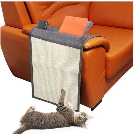 Tapis Griffoir - Sisal Naturel 120 x 40 cm - Pour Protection Canapé Meubles Sol - Blanc - 1 Pièce (1/4)