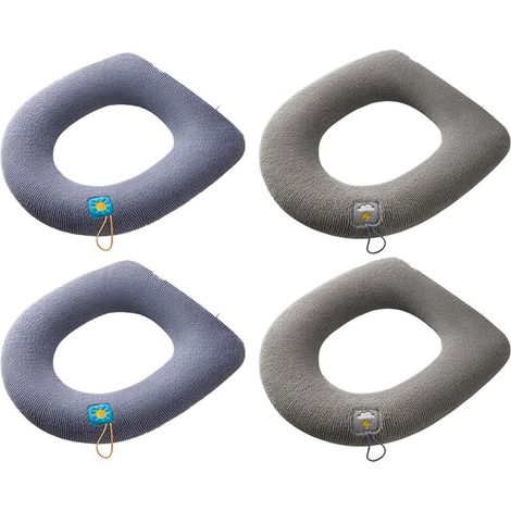 WC-Sitzkissen – Dickes und weiches Polyester – Mit Griff zum einfachen Anheben – 4er-Set (1/5)