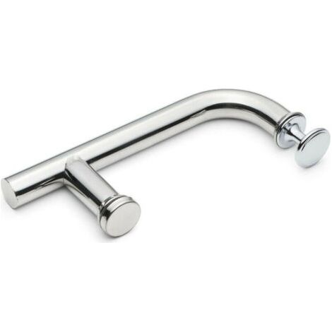 Poignée de porte de douche, barre de poignée de porte de douche, trou de 145 mm, en acier inoxydable, finition chromée