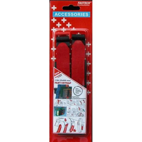 FASTECH® 689-330C Bande auto-agrippante avec boucle partie velours et partie agrippante (L x l) 900 mm x 25 mm noir, ro (1/5)