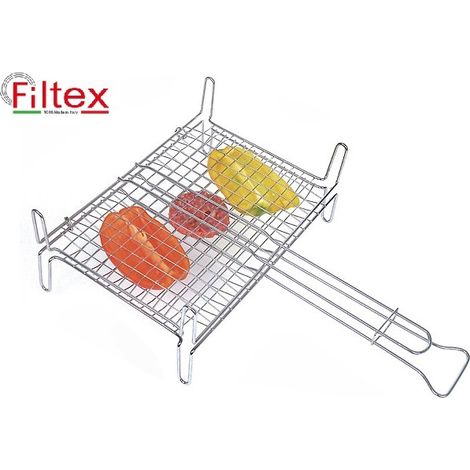 Graticola Doppia con piatto Cm.20x20